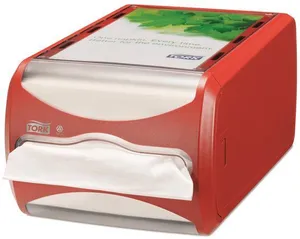 Zásobník na obrúsky Xpressnap, červená, N4 systém, 14,5x19,1x30,7 mm, TORK